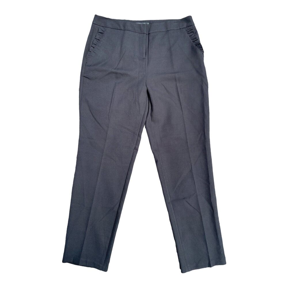 Lulus Malone Black Ruffle Cropped Pants Large